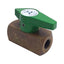 Used Nupro B-2P4T4 Straight Brass Ball Valve, 1/8" Female NPT, Quarter Turn