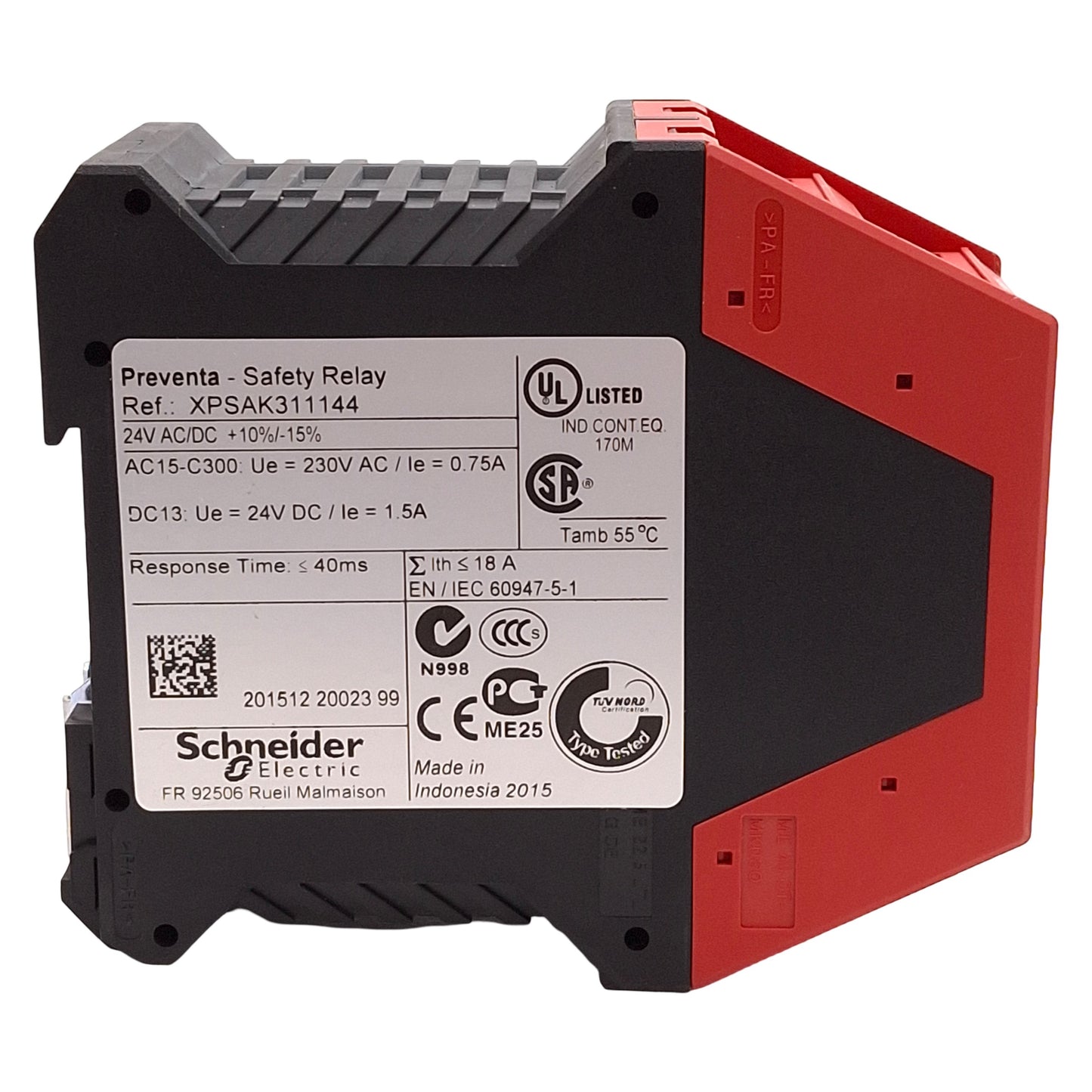 New – Open box Schneider XPSAK311144 PREVENTA XPS-AK E-Stop Safety Relay Module, 24VAC/DC