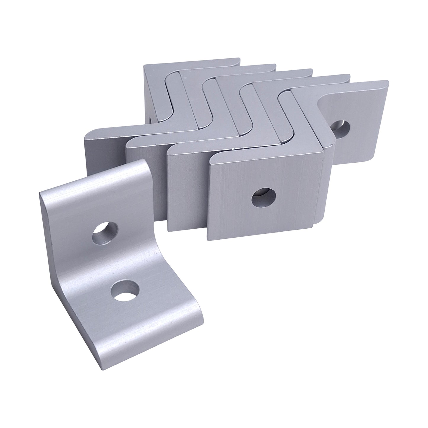 New Lot of 10 80/20 4302 Aluminum Extrusion Inside Corner Bracket, 2-Hole, 15-Series