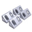 New – Open box Lot of 4 80/20 4334 Aluminum Wide Gusseted 4-Hole Inside Corner Bracket 15 Ser