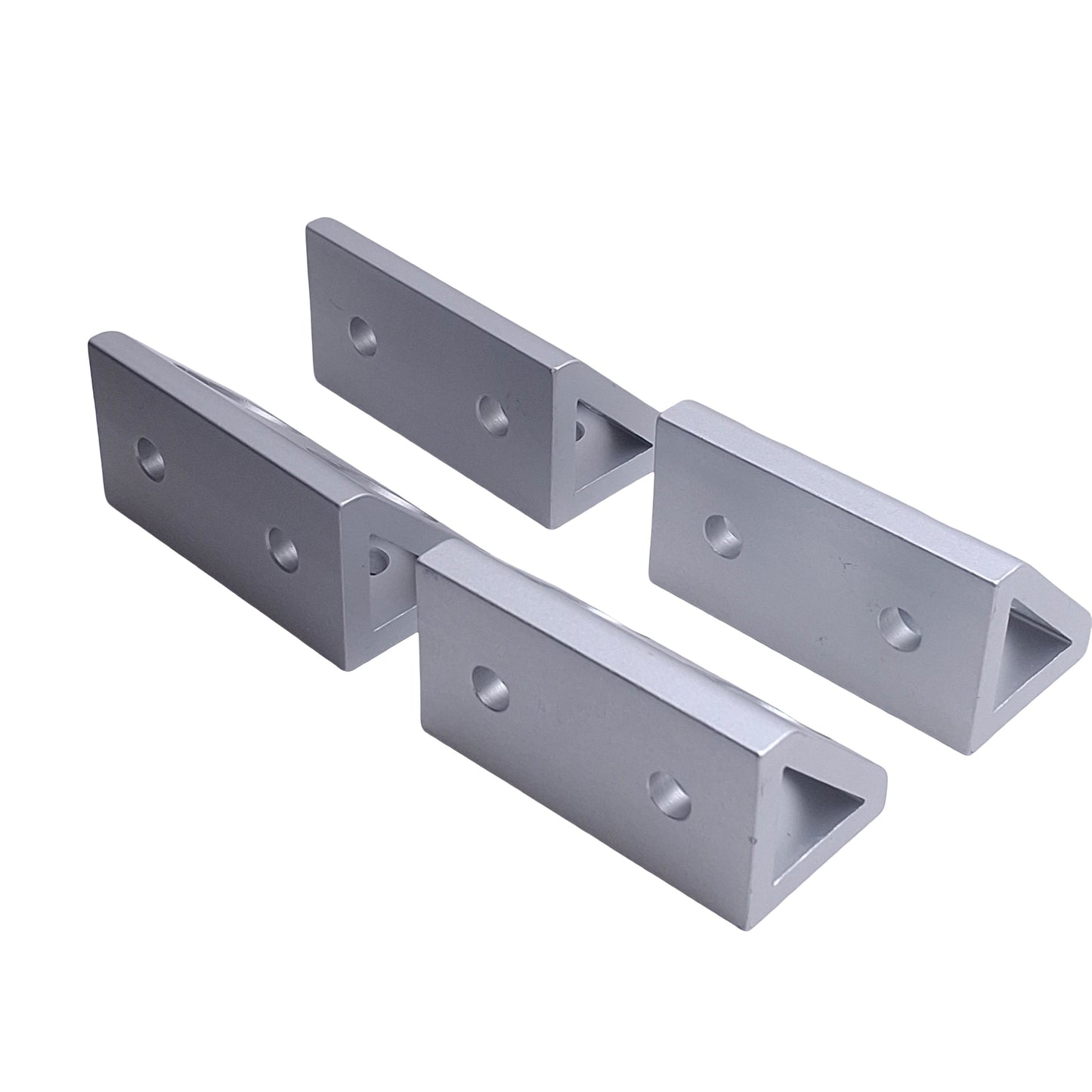 New – Open box Lot of 4 80/20 4334 Aluminum Wide Gusseted 4-Hole Inside Corner Bracket 15 Ser