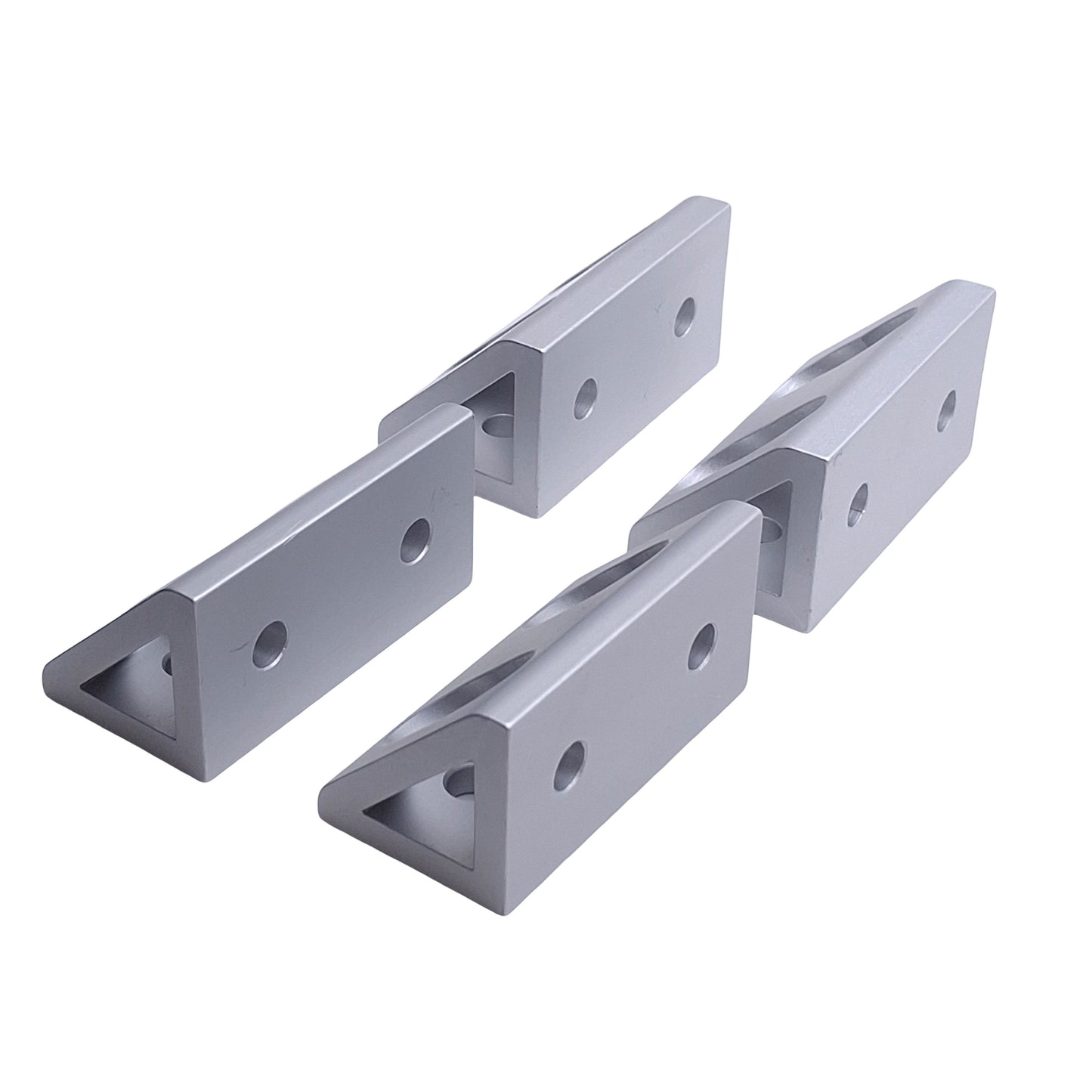 New – Open box Lot of 4 80/20 4334 Aluminum Wide Gusseted 4-Hole Inside Corner Bracket 15 Ser