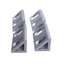 New – Open box Lot of 4 80/20 4334 Aluminum Wide Gusseted 4-Hole Inside Corner Bracket 15 Ser