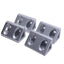 New – Open box Lot of 4 80/20 4334 Aluminum Wide Gusseted 4-Hole Inside Corner Bracket 15 Ser