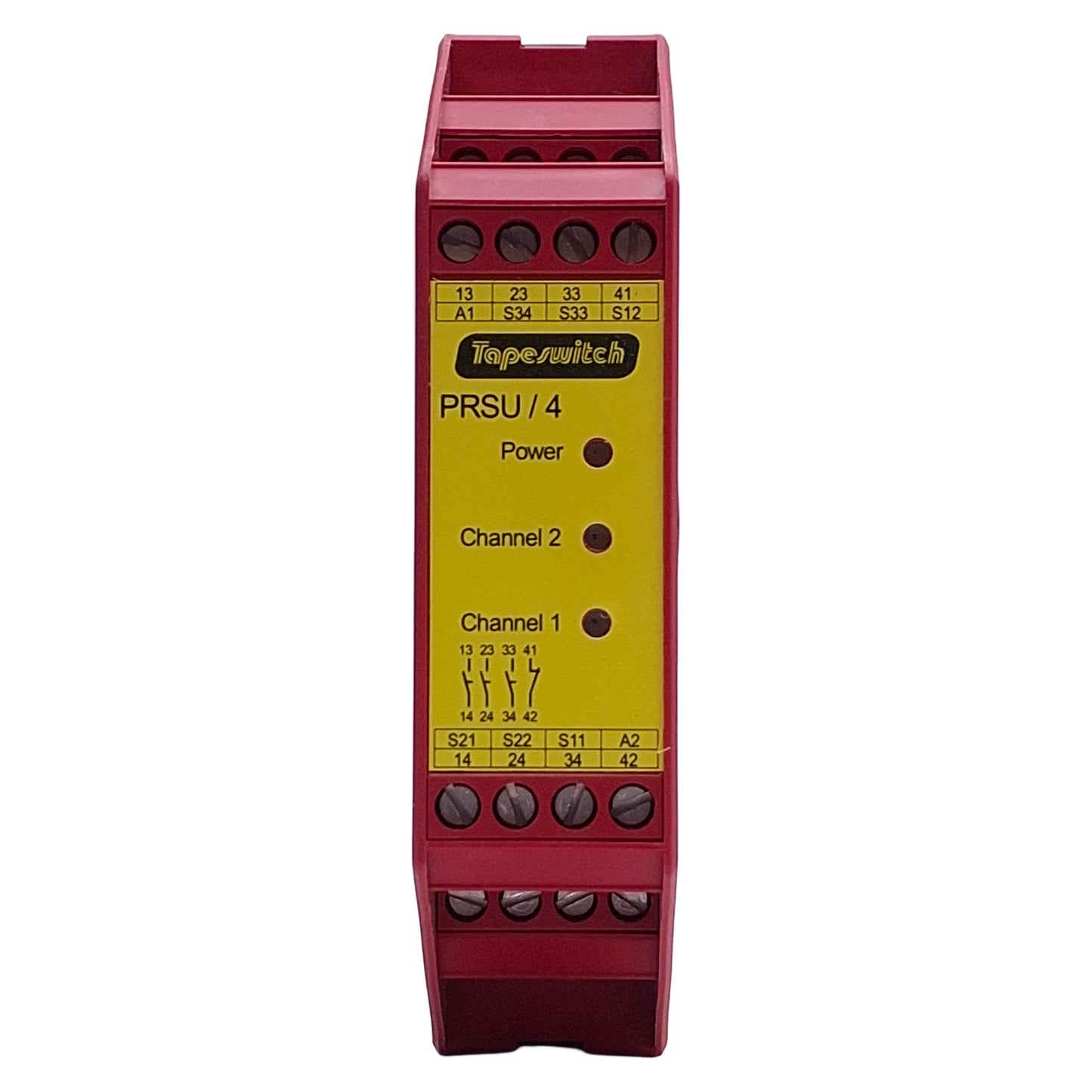 New Tapeswitch PRSU/4 Safety Controller Module 3NO Safety+1NC Aux, 240VAC 24VDC Coil