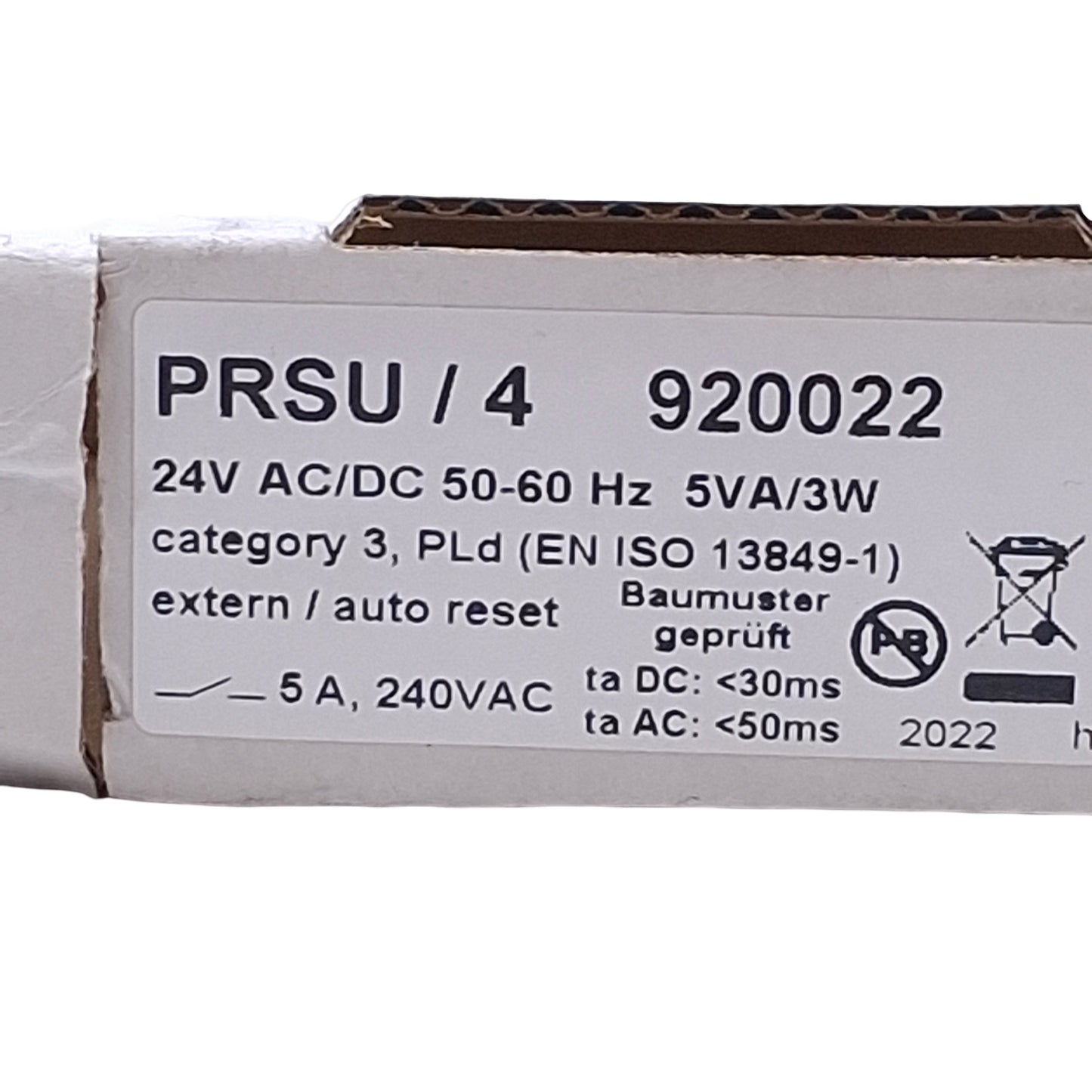 New Tapeswitch PRSU/4 Safety Controller Module 3NO Safety+1NC Aux, 240VAC 24VDC Coil