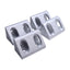 Used Lot of 4 80/20 4334 Aluminum Wide Gusseted 4-Hole Inside Corner Bracket 15 Ser