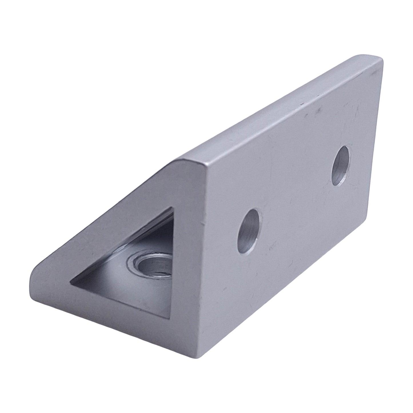 Used Lot of 4 80/20 4334 Aluminum Wide Gusseted 4-Hole Inside Corner Bracket 15 Ser