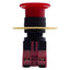 Used Idec HW1B-V4F02-R E-Stop Pushbutton, Pushlock Turn Reset, 2NC, ø40mm, 10A 600V
