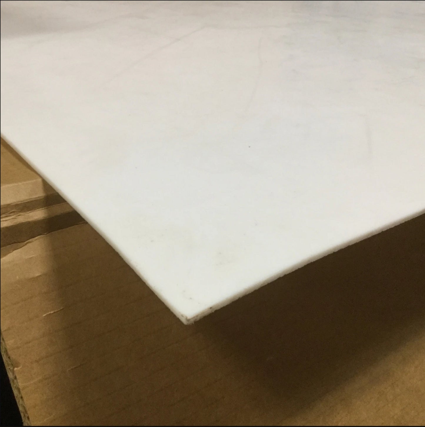 New – Open box PTFE Teflon Sheet, Dimensions: 48" x 48", Thickness: 1/8", Color: White