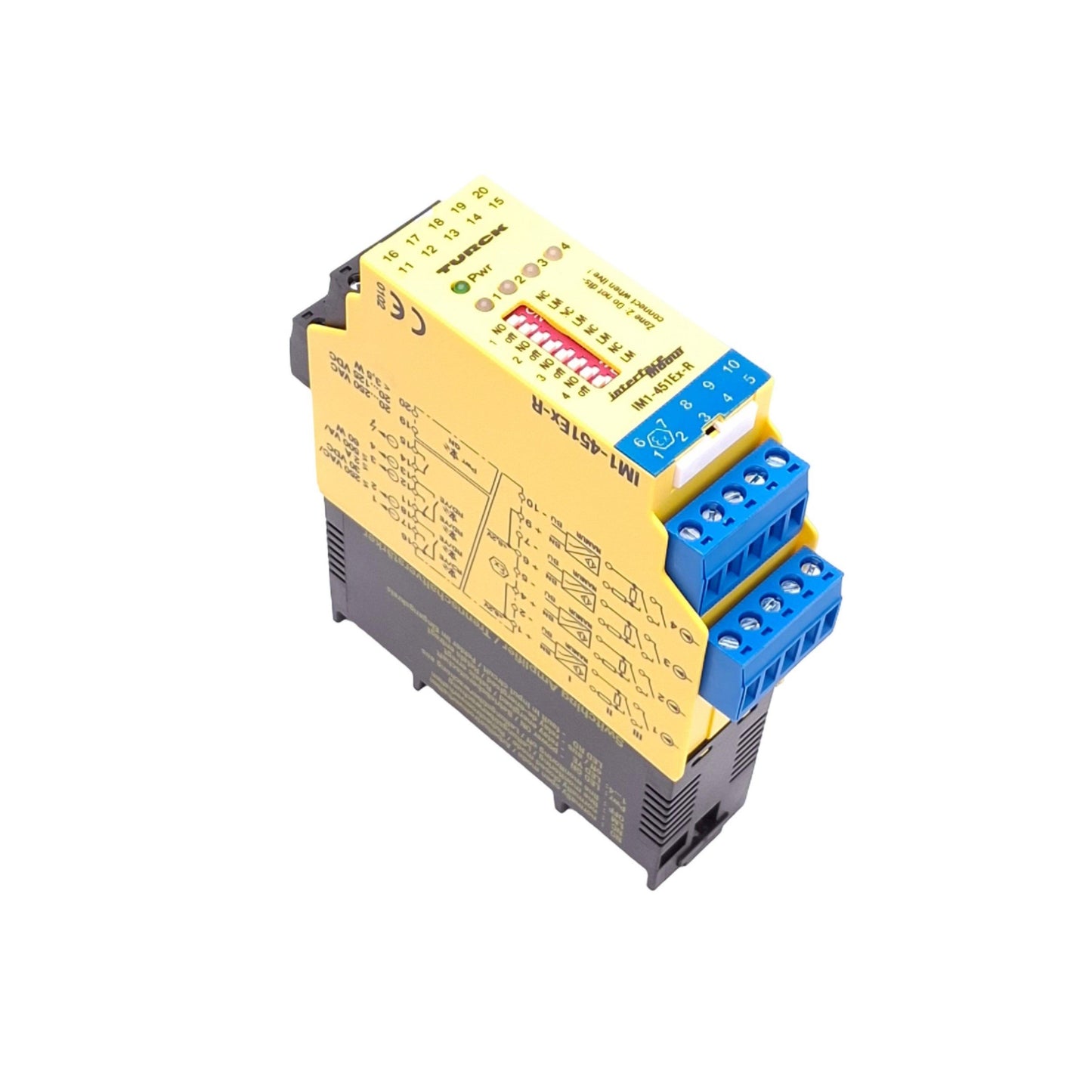 Used Turck IM1-451Ex-R Isolating Switching Amplifier for NAMUR Sensors, 4-Channel