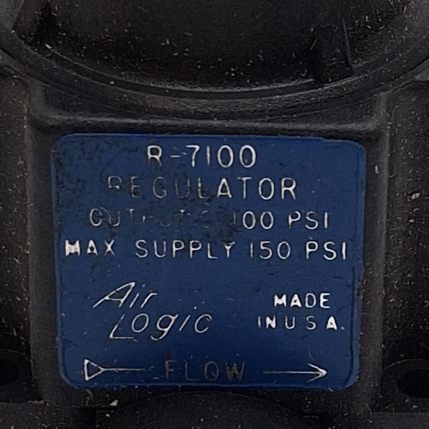 Used Air Logic R-7100 Pressure Regulator 0.5-100psi Range, 150psi Max, 5µm, 1/8in NPT