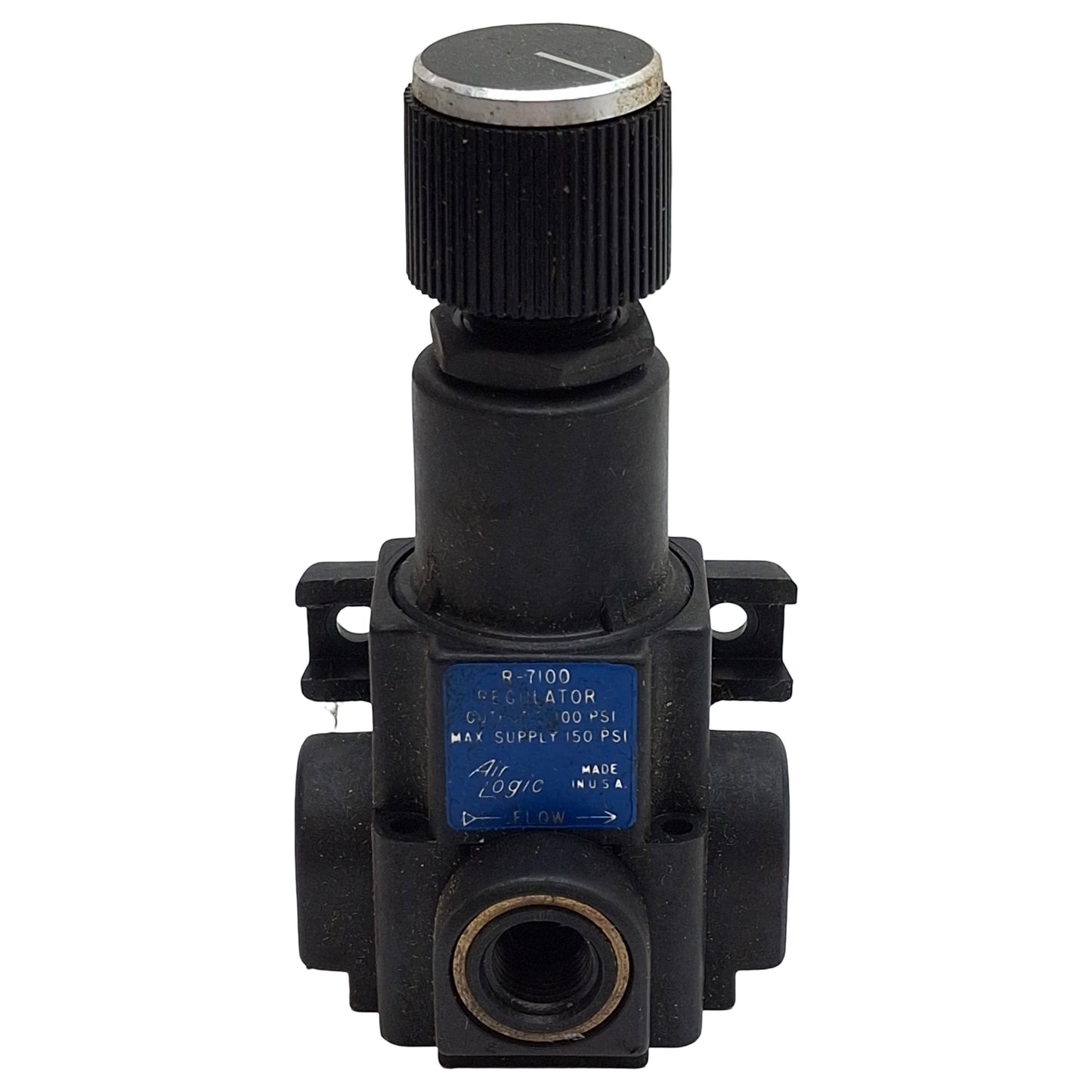 Used Air Logic R-7100 Pressure Regulator 0.5-100psi Range, 150psi Max, 5µm, 1/8in NPT