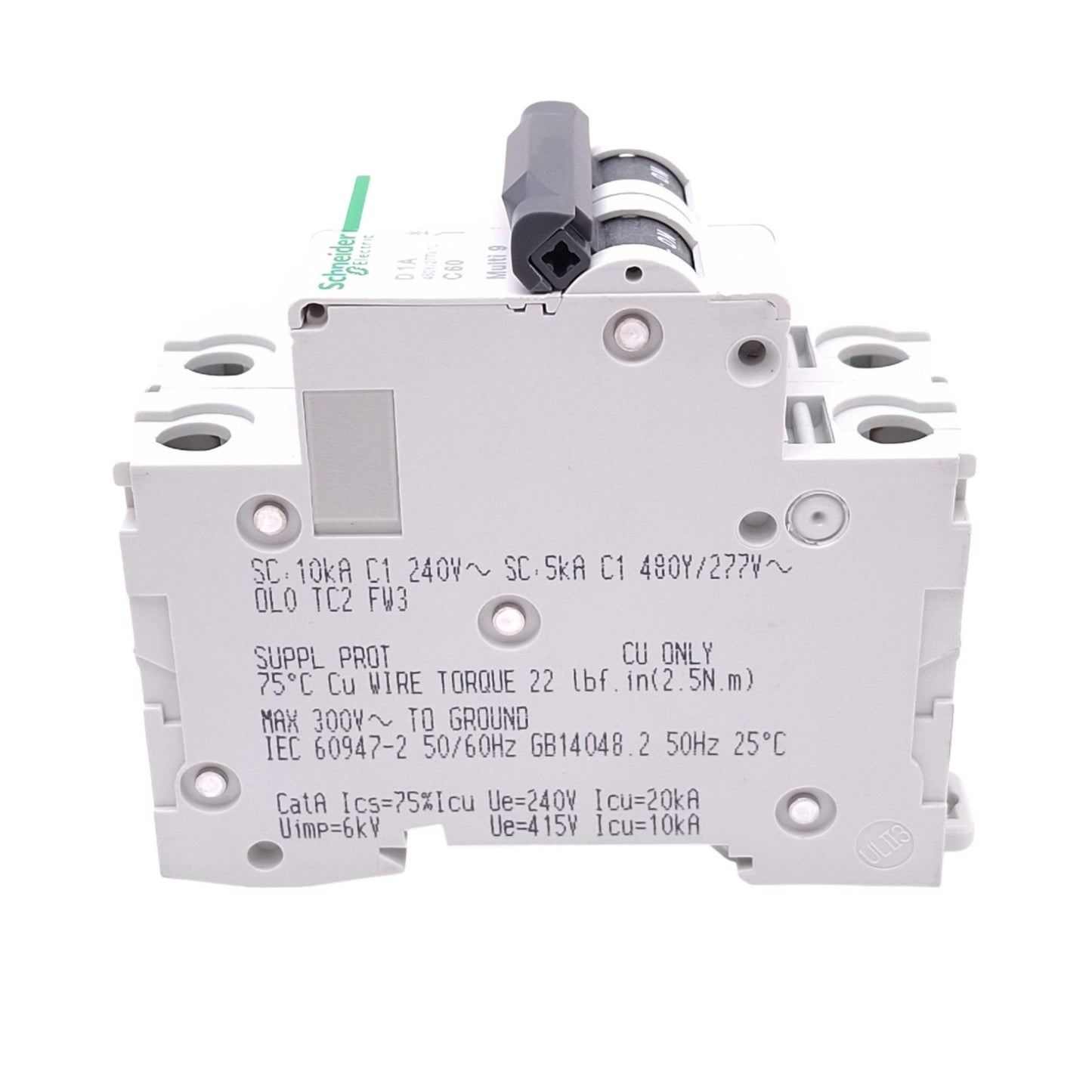 New Schneider Electric 24516 Multi 9 Circuit Breaker, 2-Pole 1A, 480Y/277VAC Max