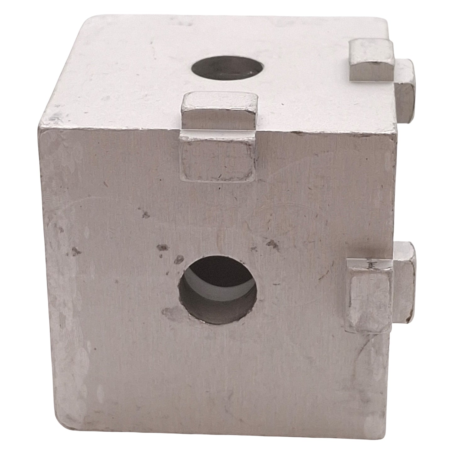 Used Lot of 4 80/20 4442 Aluminum 3-Way Squared Corner Connector, 15-Series, 1.5in³
