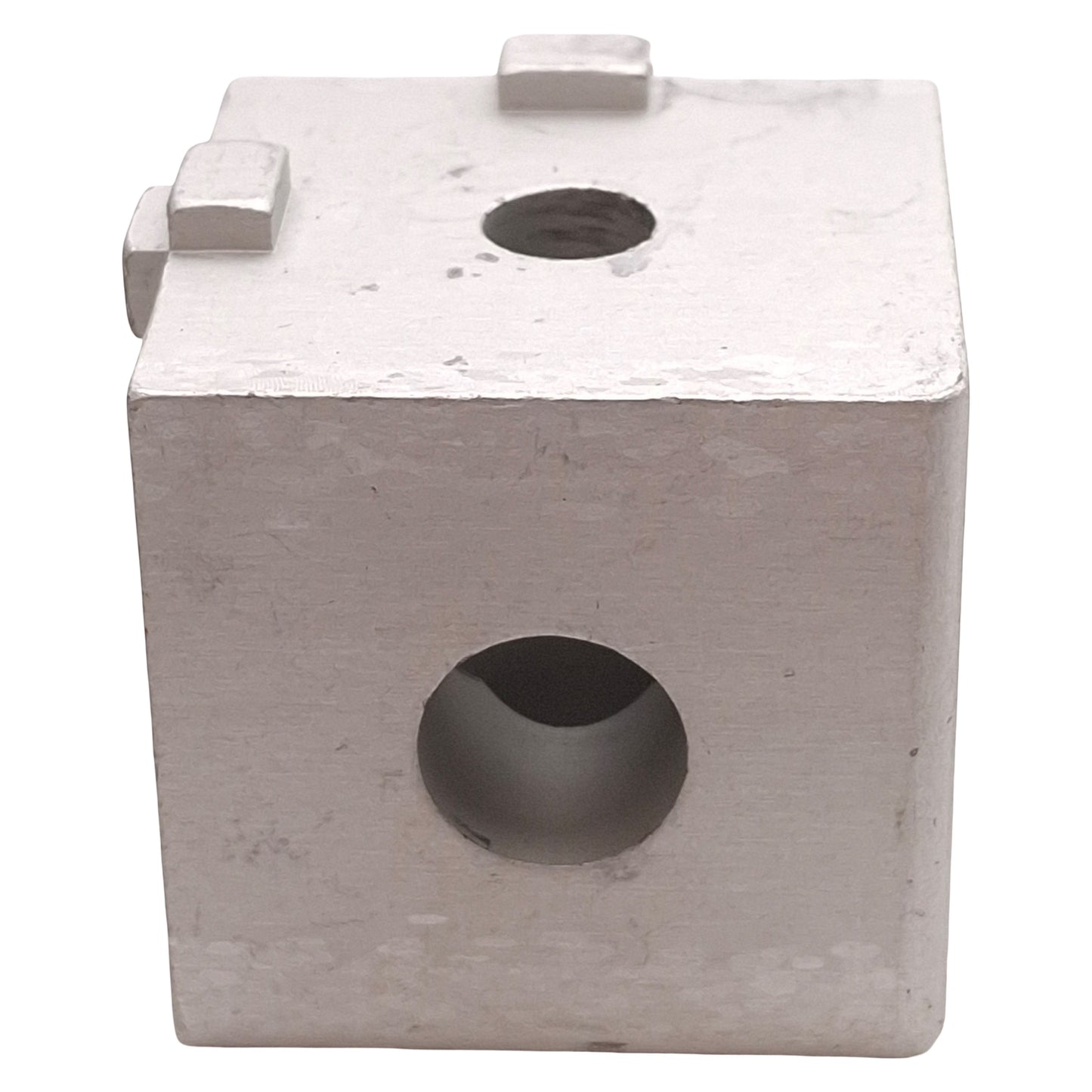 Used Lot of 4 80/20 4442 Aluminum 3-Way Squared Corner Connector, 15-Series, 1.5in³