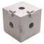 Used Lot of 4 80/20 4442 Aluminum 3-Way Squared Corner Connector, 15-Series, 1.5in³