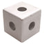 Used Lot of 4 80/20 4442 Aluminum 3-Way Squared Corner Connector, 15-Series, 1.5in³