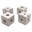 Used Lot of 4 80/20 4442 Aluminum 3-Way Squared Corner Connector, 15-Series, 1.5in³