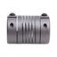 Used Helical 8781-1/4-5mm Flexible Steel Coupling M5 Thread to 1/4in Bore, 5/8in OD