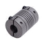 Used Helical 8781-1/4-5mm Flexible Steel Coupling M5 Thread to 1/4in Bore, 5/8in OD