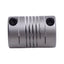 Used Helical 8781-1/4-5mm Flexible Steel Coupling M5 Thread to 1/4in Bore, 5/8in OD