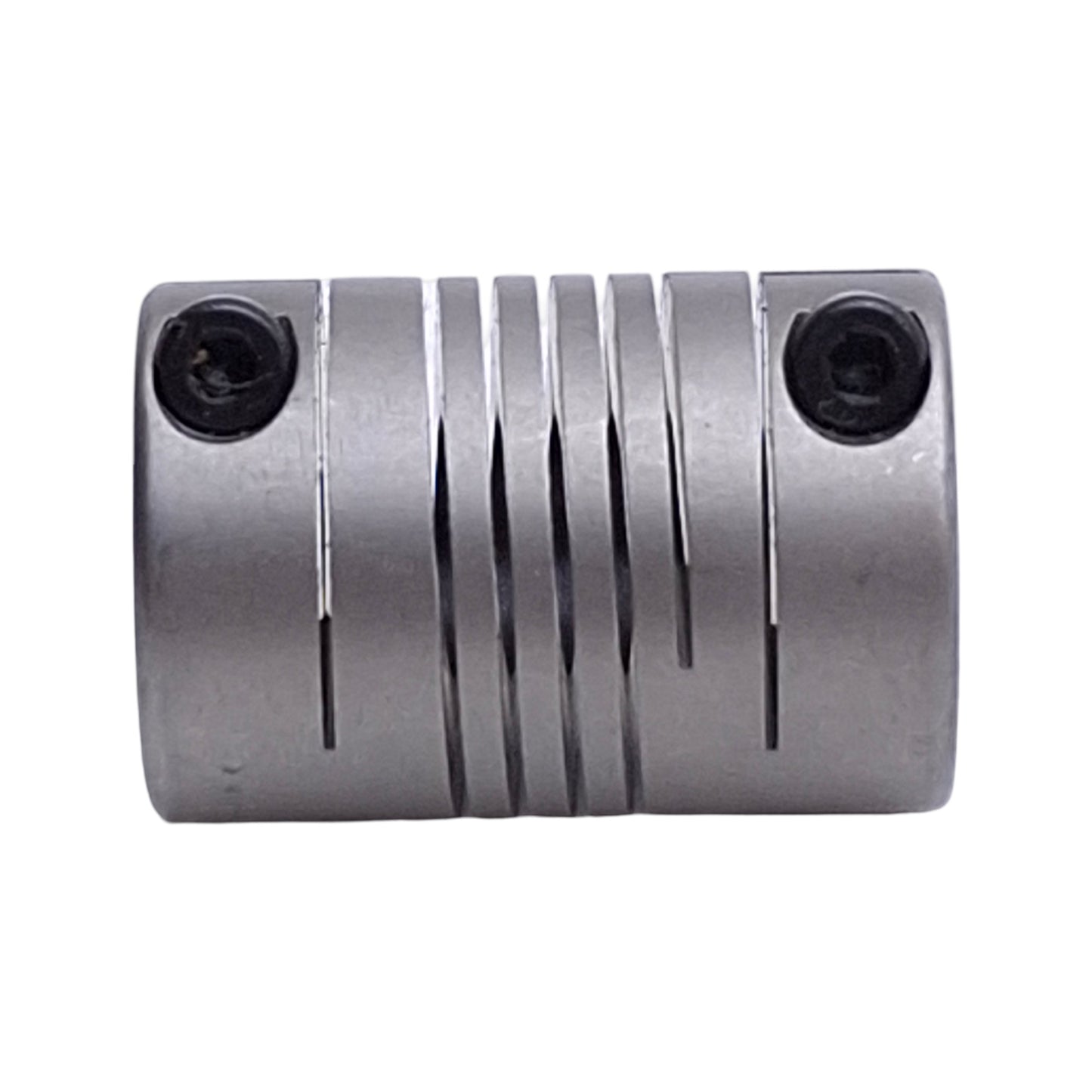 Used Helical 8781-1/4-5mm Flexible Steel Coupling M5 Thread to 1/4in Bore, 5/8in OD