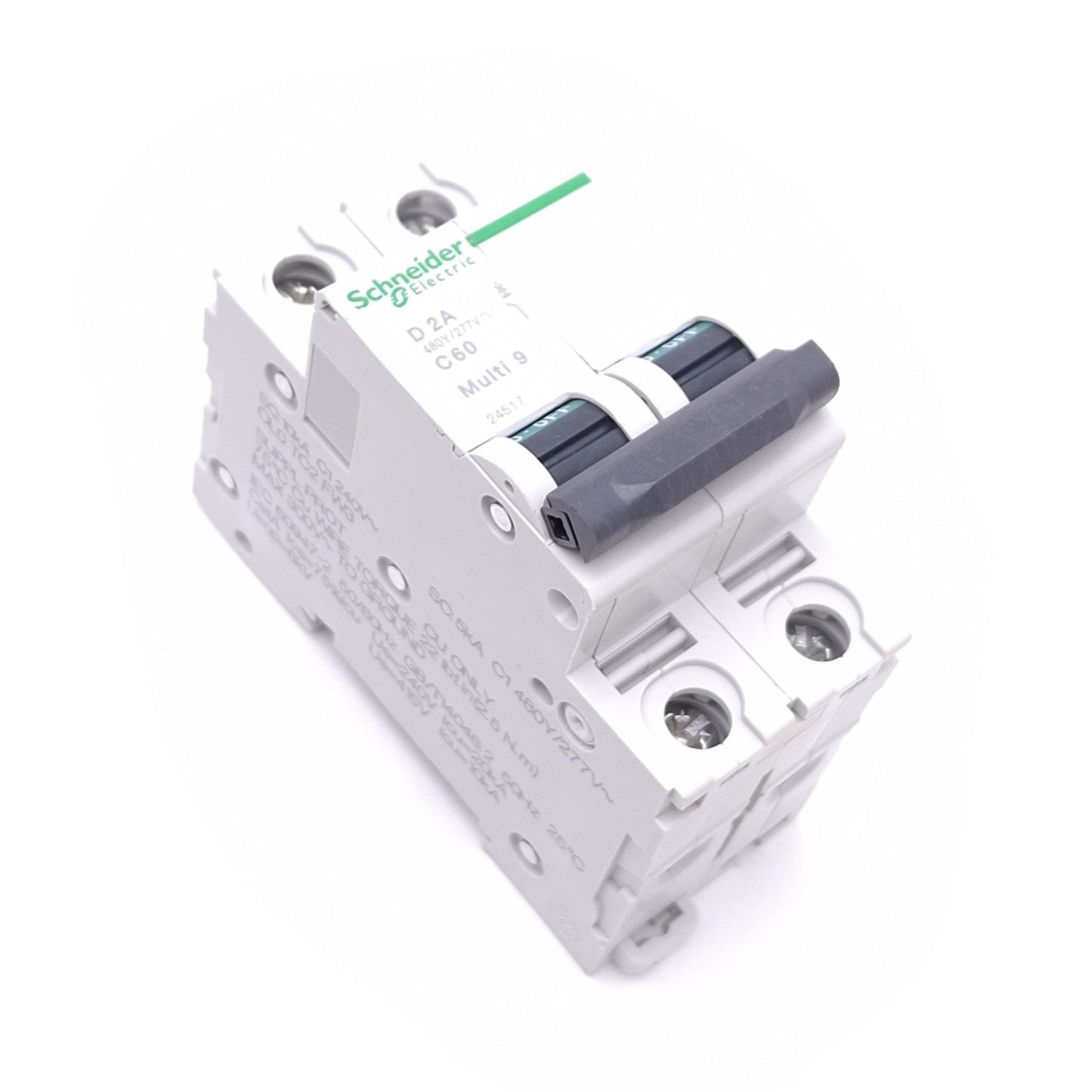 New Schneider Electric 24517 Multi 9 Circuit Breaker, 2-Pole 2A, 480Y/277VAC Max