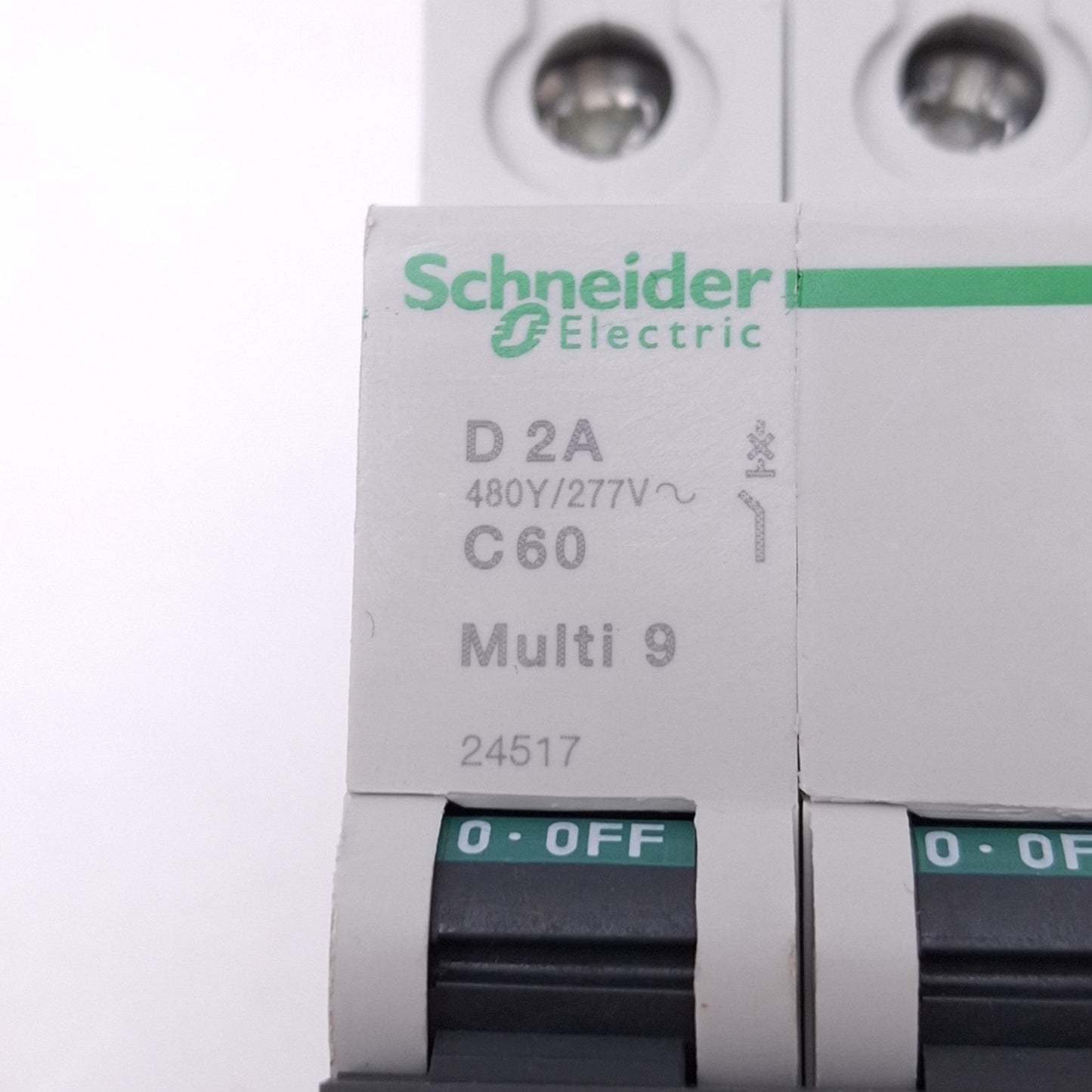 New Schneider Electric 24517 Multi 9 Circuit Breaker, 2-Pole 2A, 480Y/277VAC Max