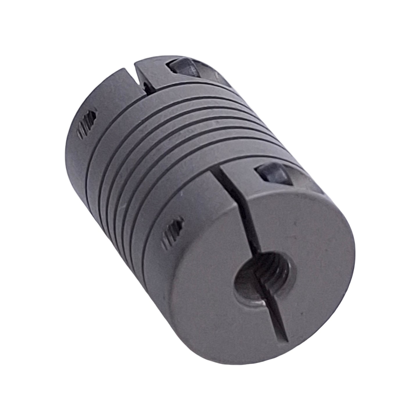 Used Helical 7701-8-5mm Flexible Aluminum Coupling M5 Thread To ø8mm Bore, 5/8in OD
