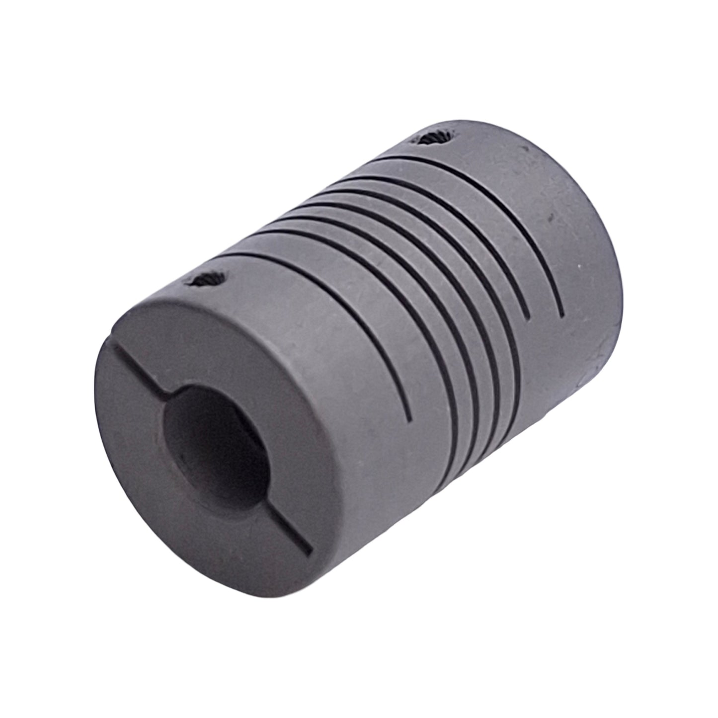 Used Helical 7701-8-5mm Flexible Aluminum Coupling M5 Thread To ø8mm Bore, 5/8in OD