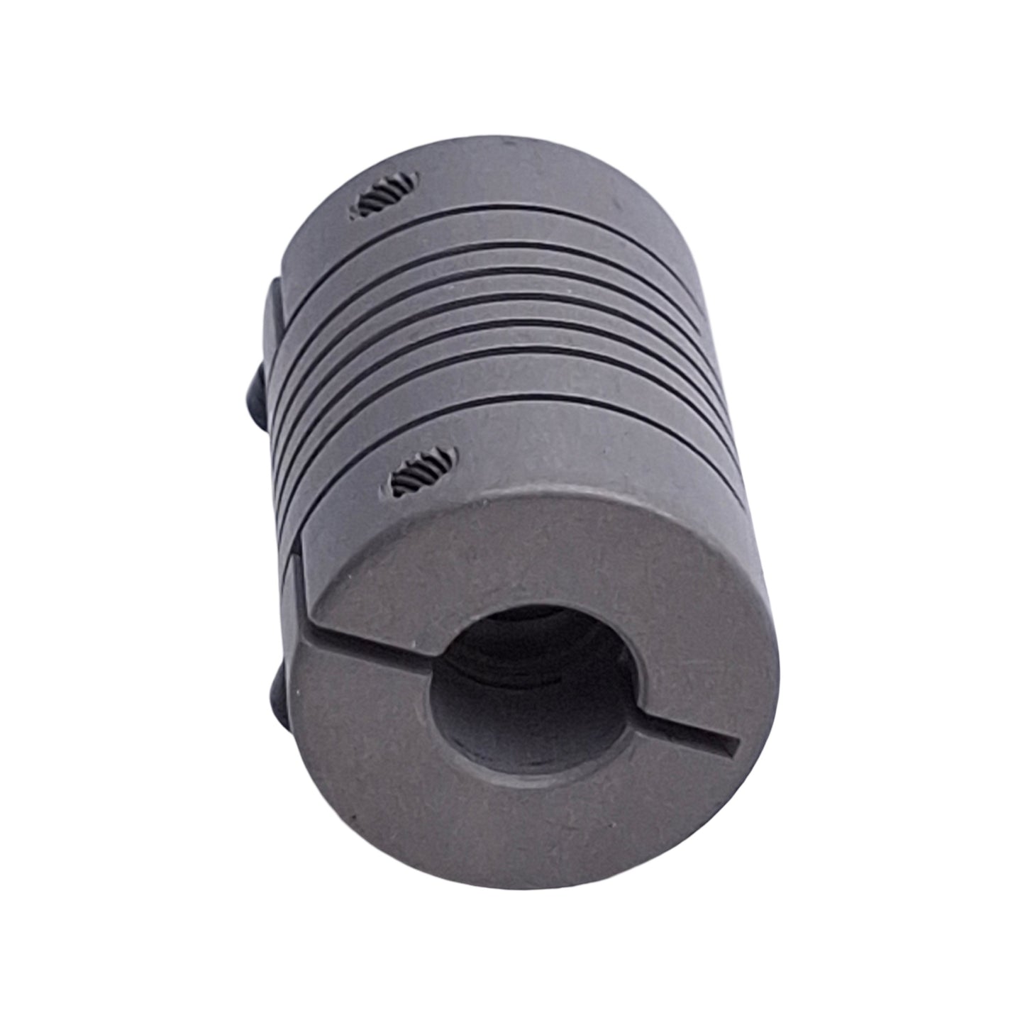 Used Helical 7701-8-5mm Flexible Aluminum Coupling M5 Thread To ø8mm Bore, 5/8in OD