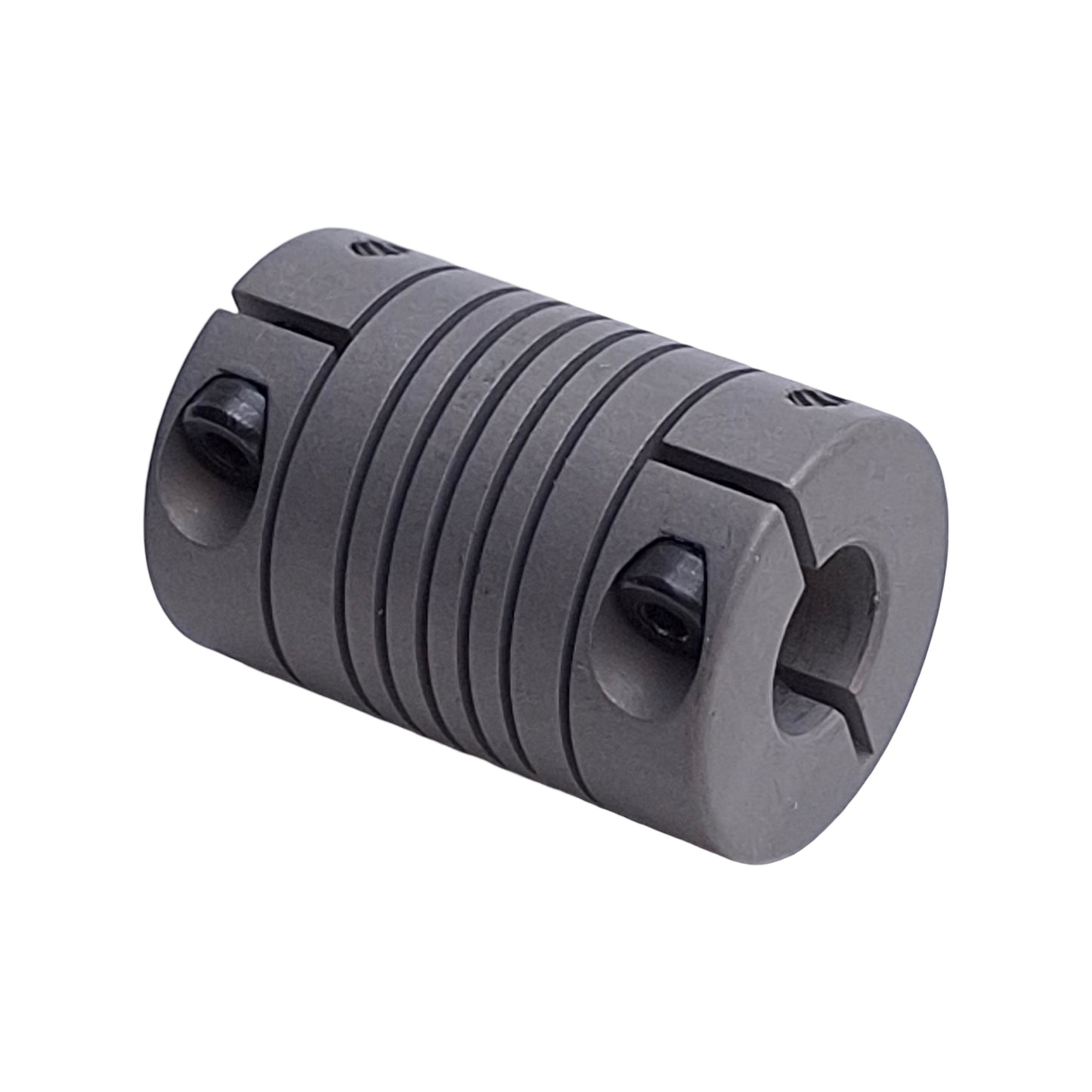 Used Helical 7701-8-5mm Flexible Aluminum Coupling M5 Thread To ø8mm Bore, 5/8in OD