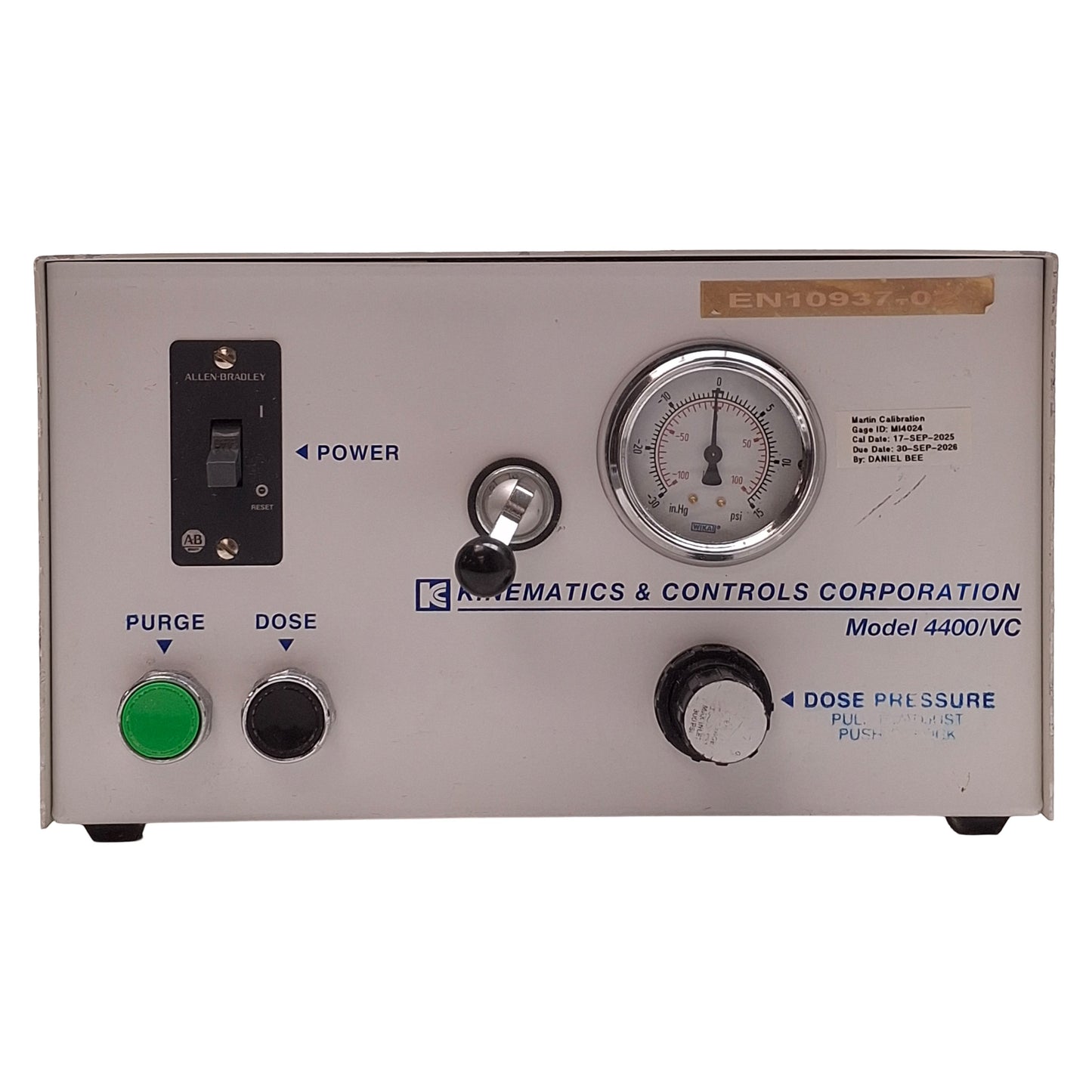 Used Kinematics and Controls 4400/VC Semi Automatic Portable Powder Filler 115VAC