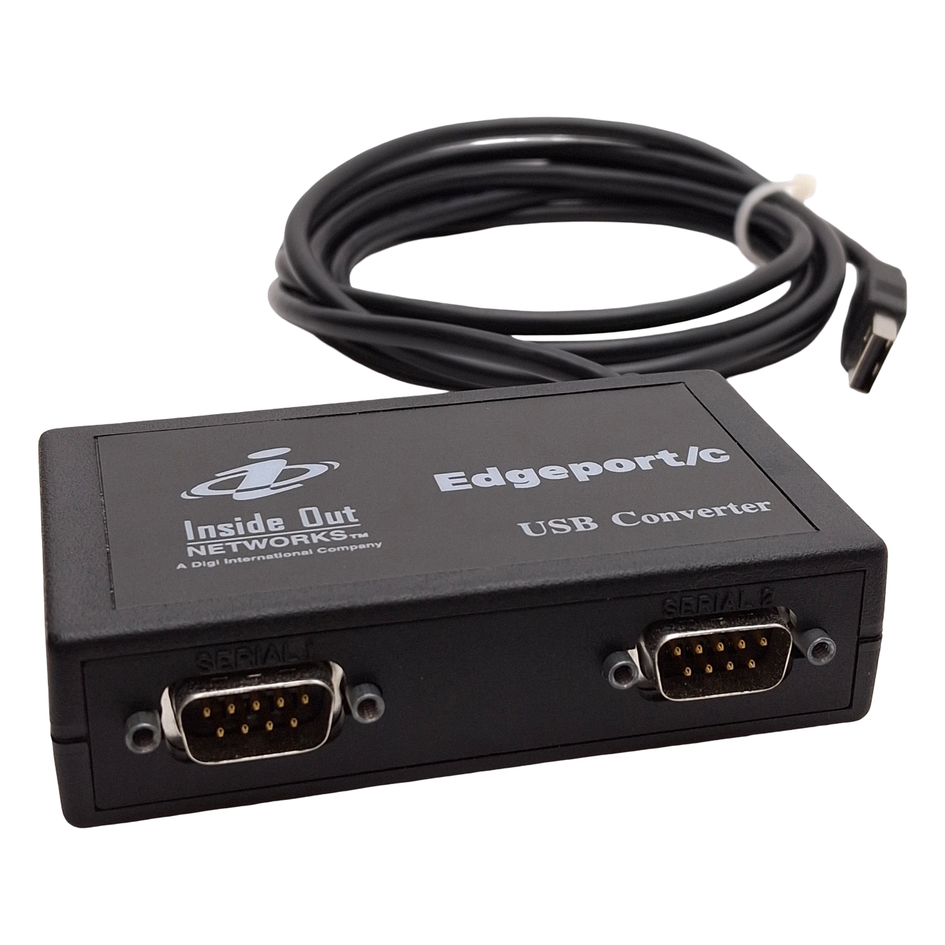 Digi Usb Adapter Digi 301-1003-10 Edgeport/2c USB to Serial Adapter, (2x) RS-232 DB9, U ...