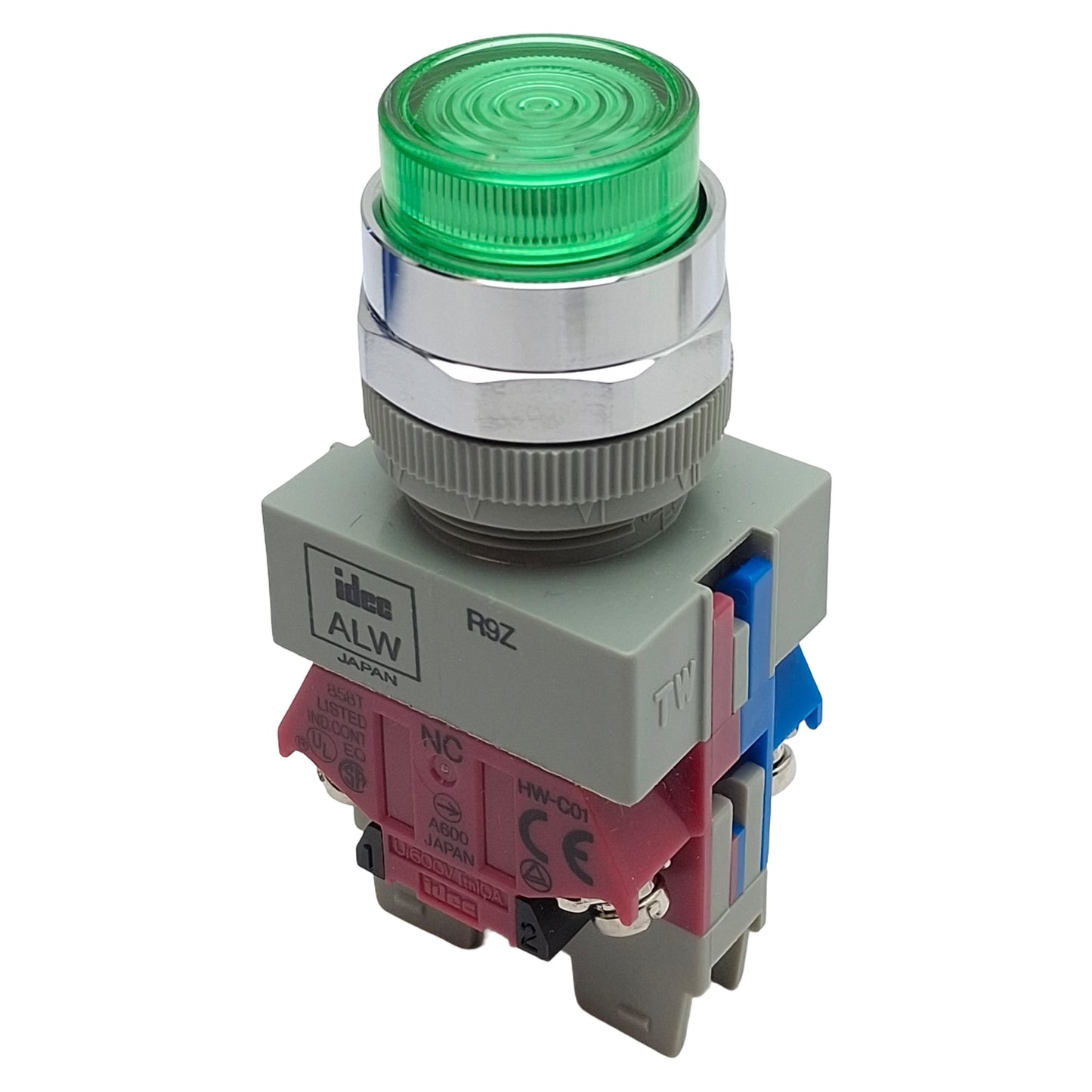 New Idec ALW29911D-G-24V Illuminated Pushbutton, Green, 1NO/1NC, 24VAC/DC, ø22mm