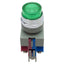 New Idec ALW29911D-G-24V Illuminated Pushbutton, Green, 1NO/1NC, 24VAC/DC, ø22mm