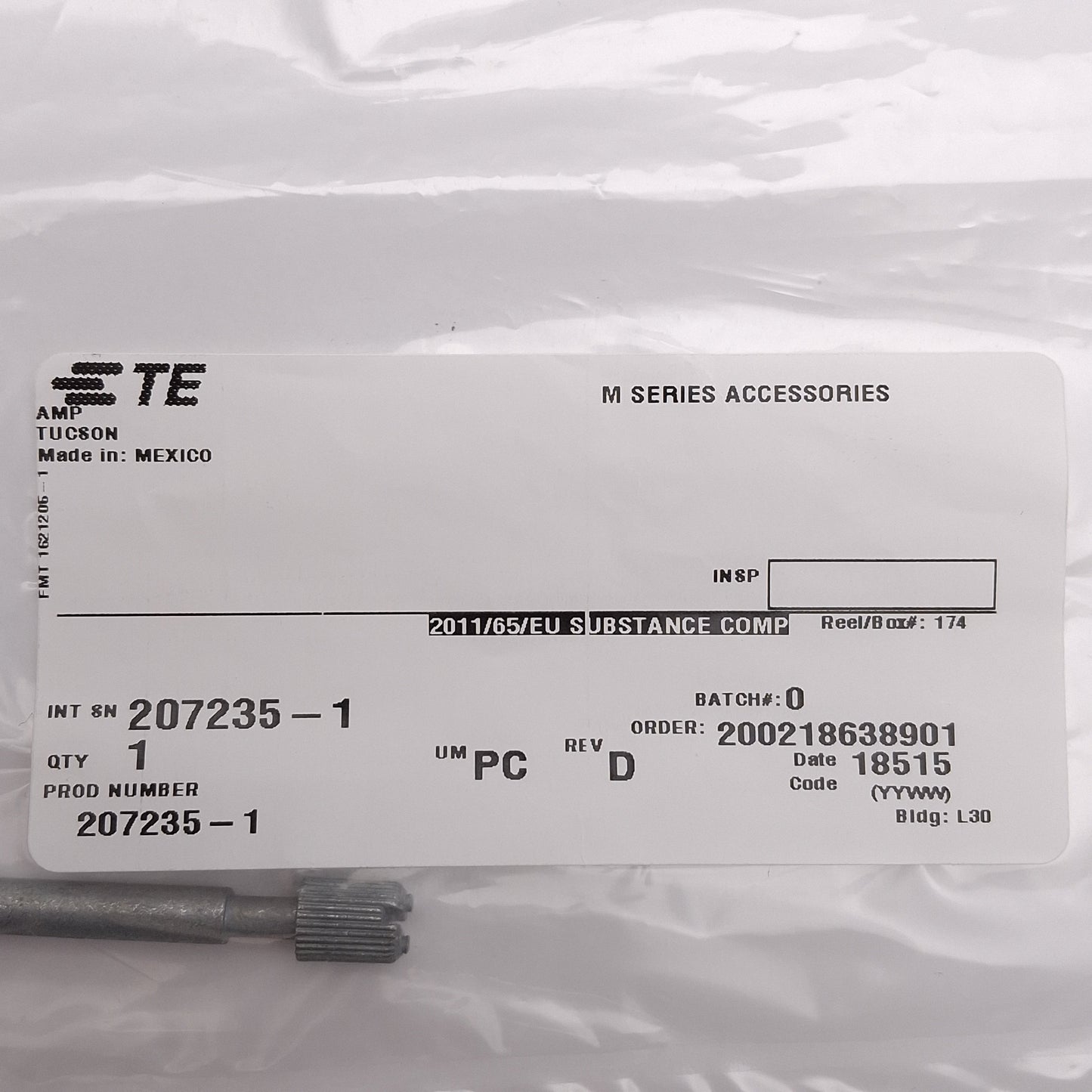 New Lot of 3 TE 207235-1 M-Series Jackscrew 75 & 104 Place Shields, Female Screwlock