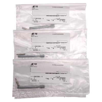 New Lot of 3 TE 207235-1 M-Series Jackscrew 75 & 104 Place Shields, Female Screwlock