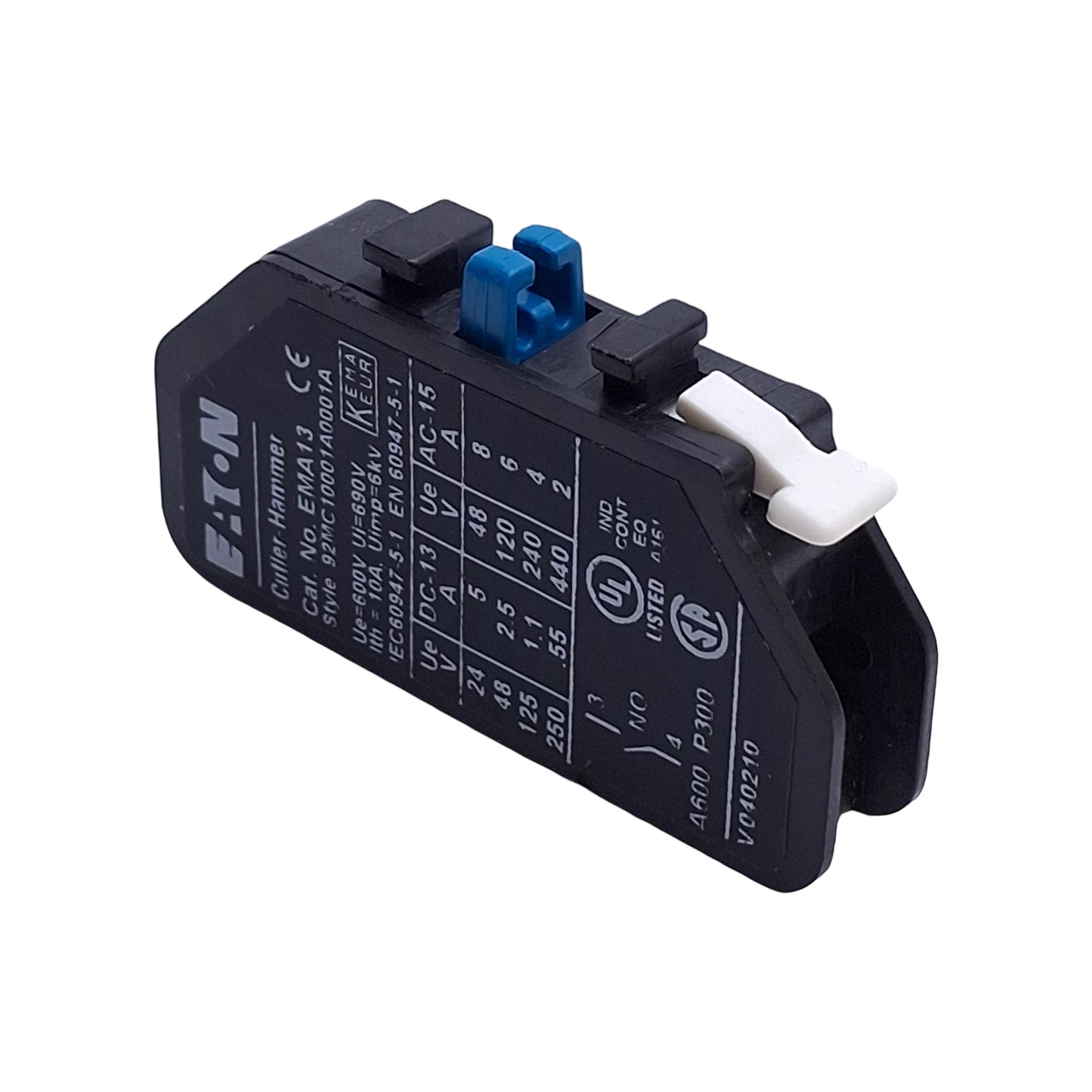 New Eaton Cutler Hammer EMA13 Auxiliary Contact Block 600V 10A 6kV NO Normally Open