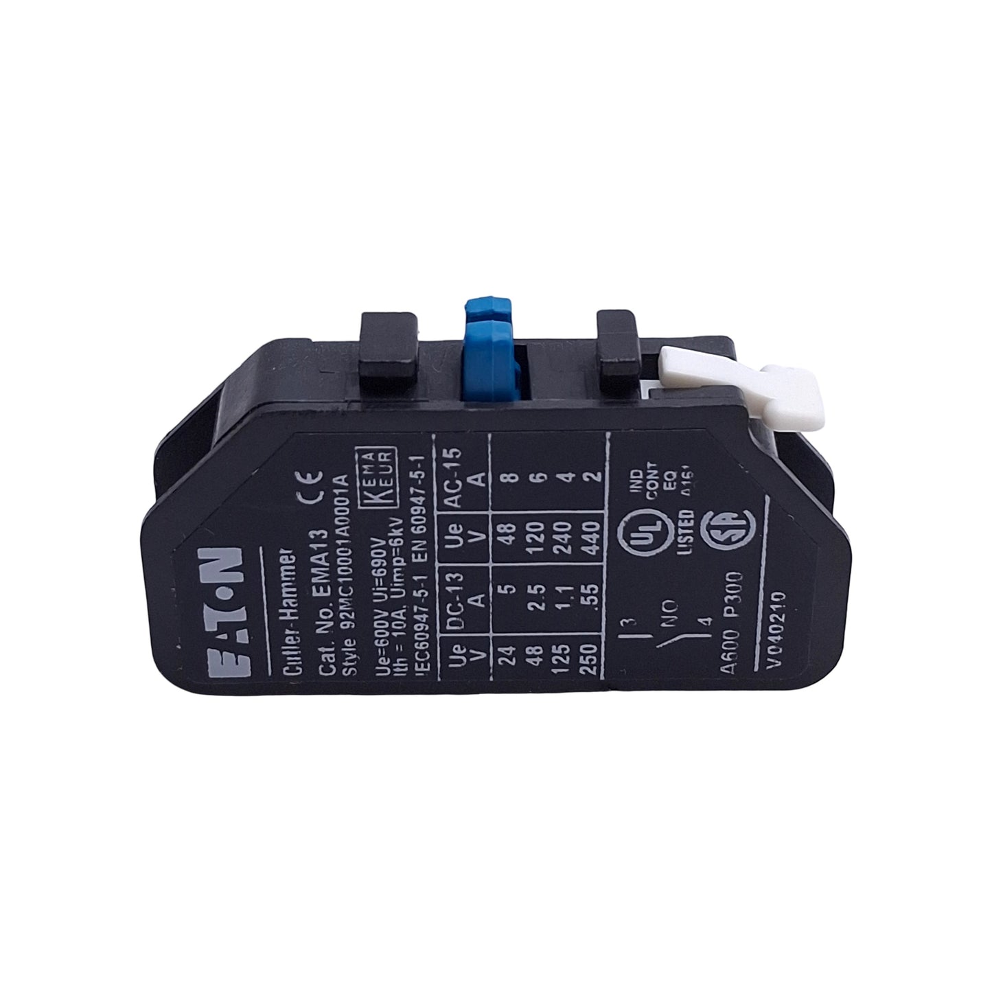 New Eaton Cutler Hammer EMA13 Auxiliary Contact Block 600V 10A 6kV NO Normally Open