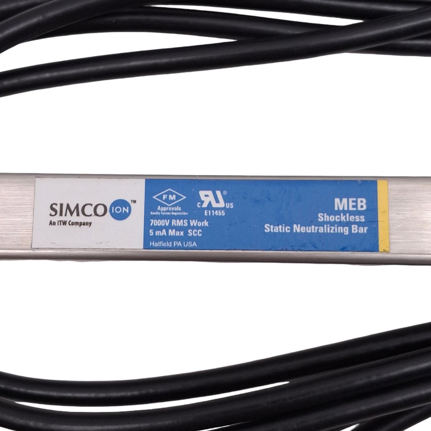 Used Simco MEB Shockless Static Neutralizing Bar, 18in Effective Length, 7000VAC