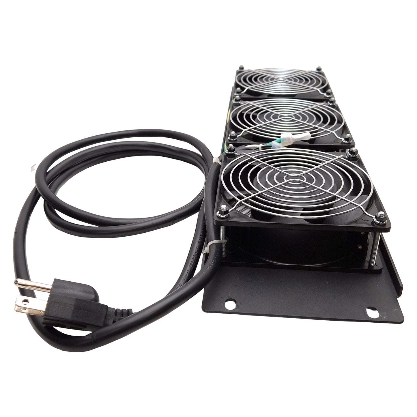 Used Eaton SRFAN3U Tripp Lite SmartRack 3U Fan Panel, 3-Fan, 210cfm, 120VAC, 5-15P