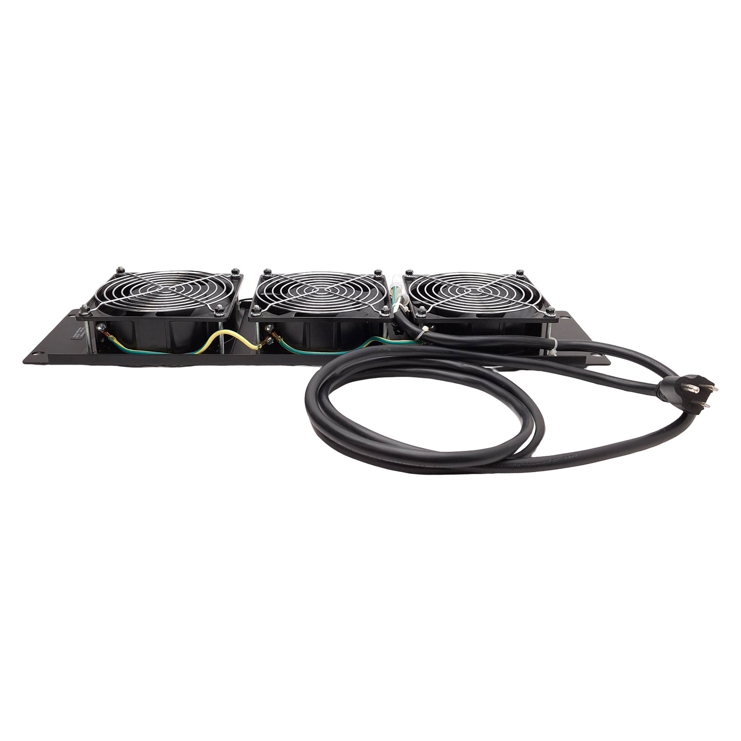 Used Eaton SRFAN3U Tripp Lite SmartRack 3U Fan Panel, 3-Fan, 210cfm, 120VAC, 5-15P