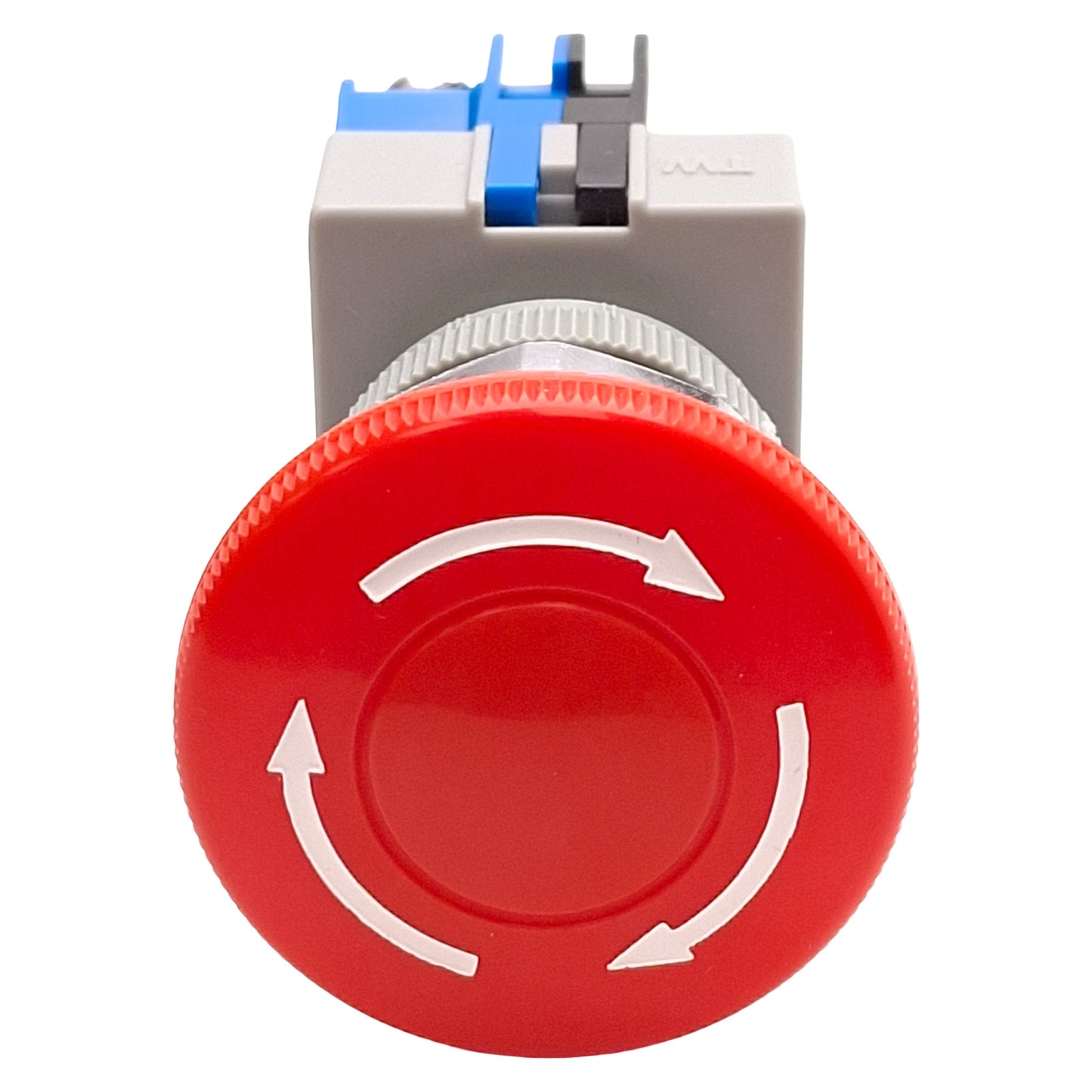 Used Idec AVW410-R E-Stop Pushbutton Push/Turn Reset, 1NO, ø40mm Mushroom, 600VAC 10A