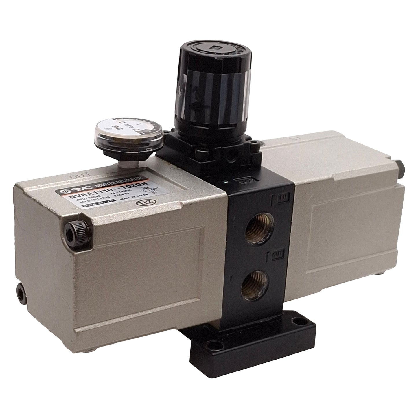Used SMC NVBA1110-T02GN Booster Regulator, 14-140psi Input, 280psi Output, 1/4in NPTF