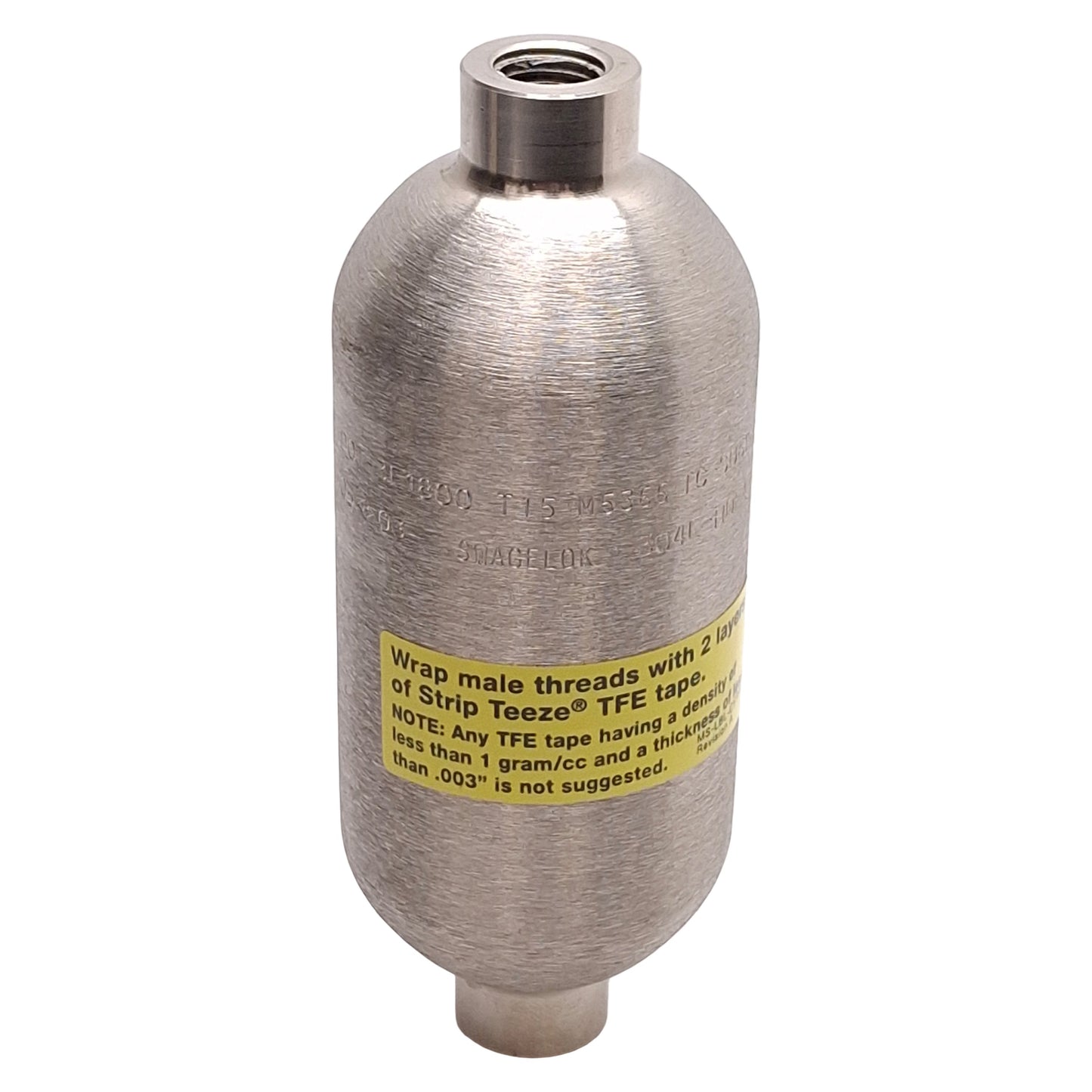 Used Swagelok 304L-HDF4-150 DOT-Compliant Sample Cylinder, 150cm³, 1800psig, 304L SS