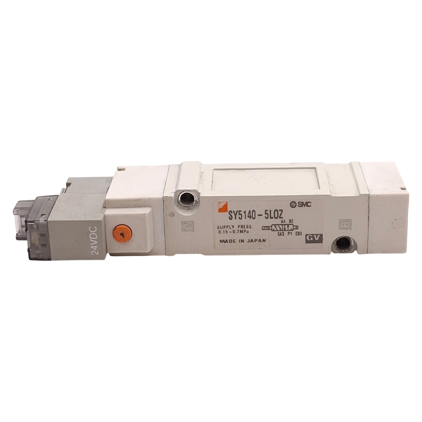 Used SMC SY5140-5LOZ Solenoid Valve, 2-Position Single, 0.15-0.7MPa, 24VDC Coil