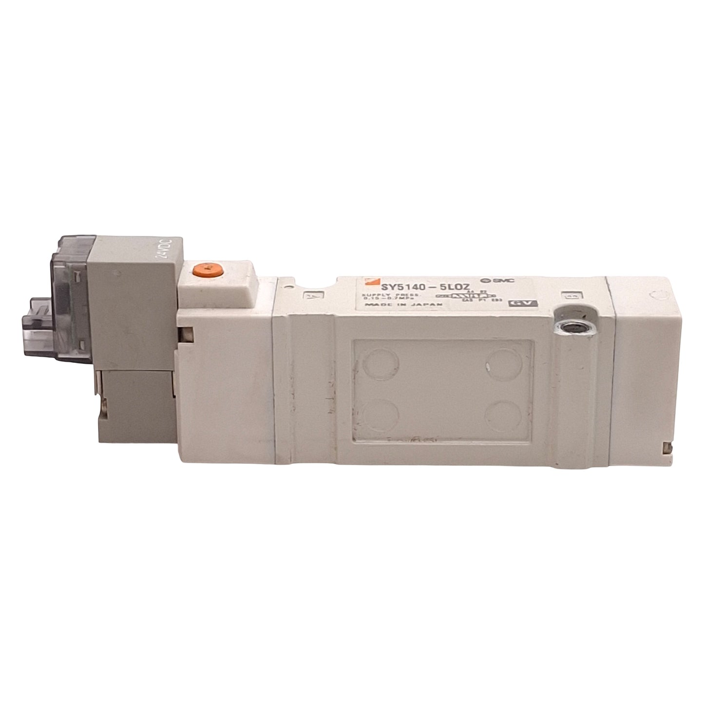 Used SMC SY5140-5LOZ Solenoid Valve, 2-Position Single, 0.15-0.7MPa, 24VDC Coil