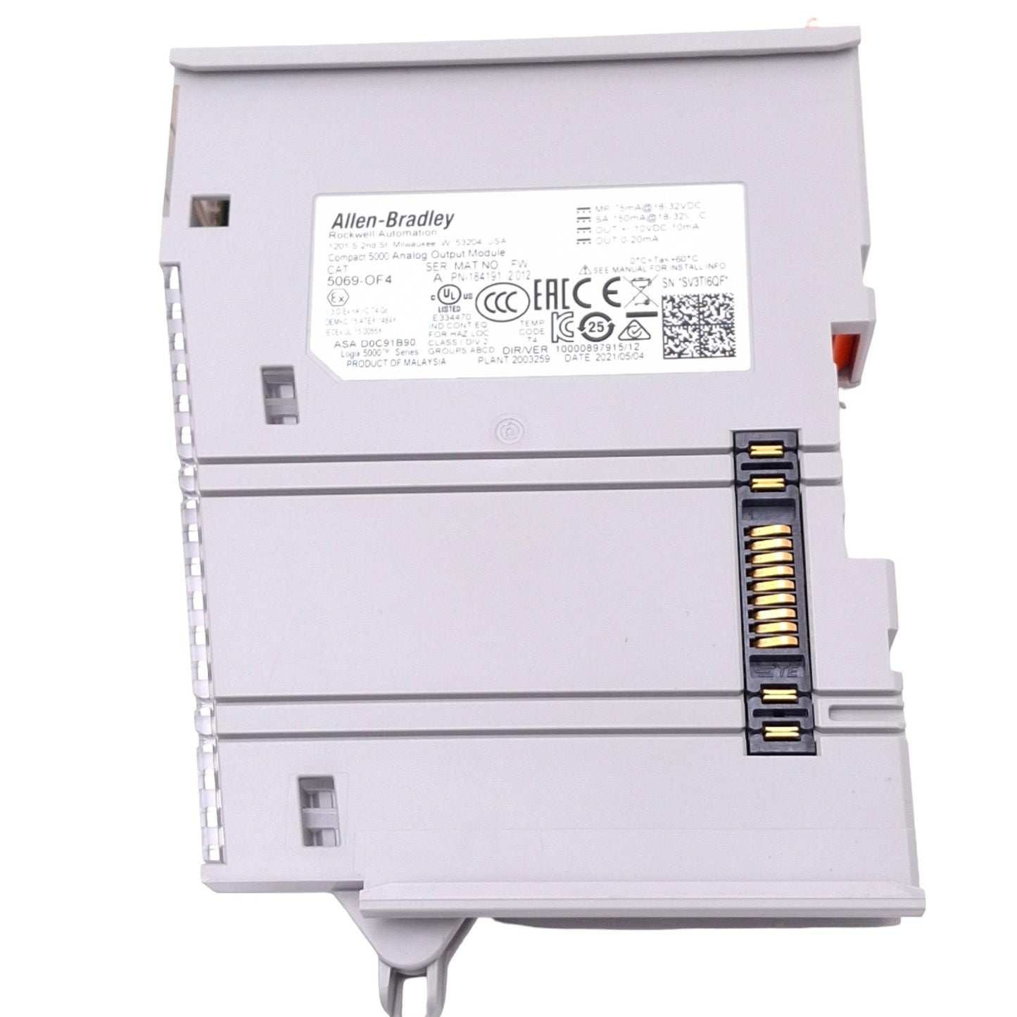 Used Allen Bradley 5069-OF4 Compact 5000 Analog Output Module, 4-Channel 0-10V 0-20mA